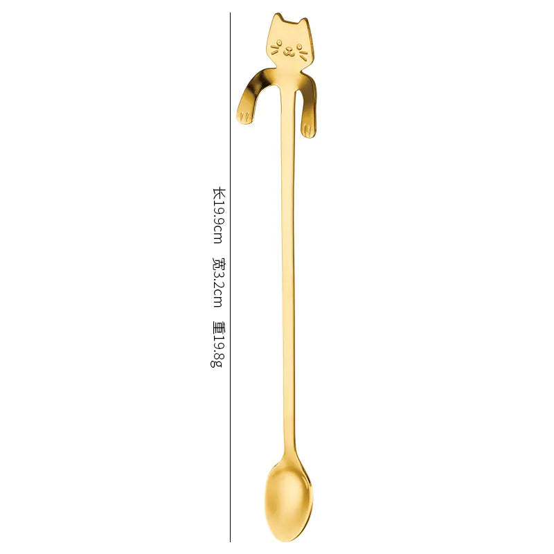 Stainless Steel Spoon - Cat Design\
