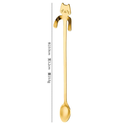 Stainless Steel Spoon - Cat Design\
