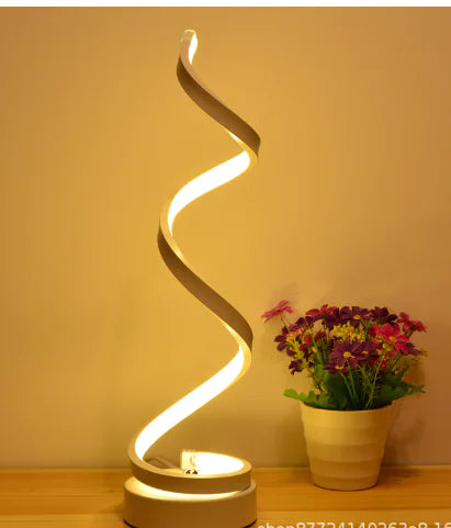 Black Spiral Table Lamp(One Piece)