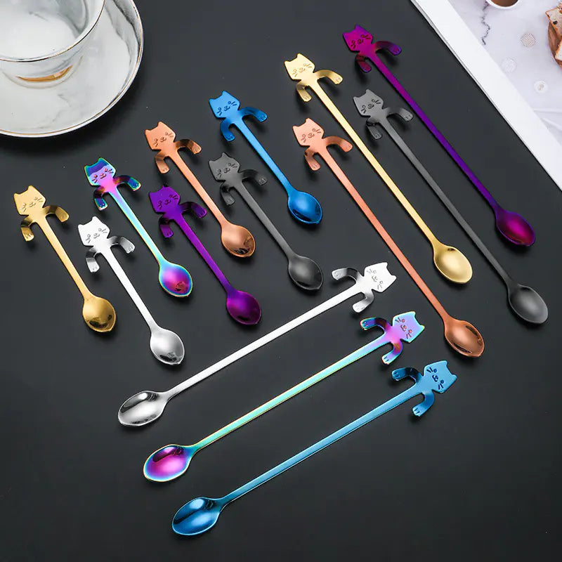 Stainless Steel Spoon - Cat Design\