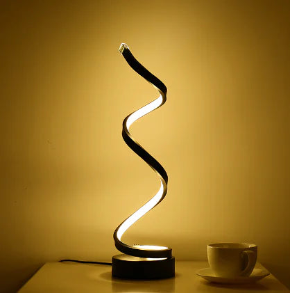Black Spiral Table Lamp(One Piece)