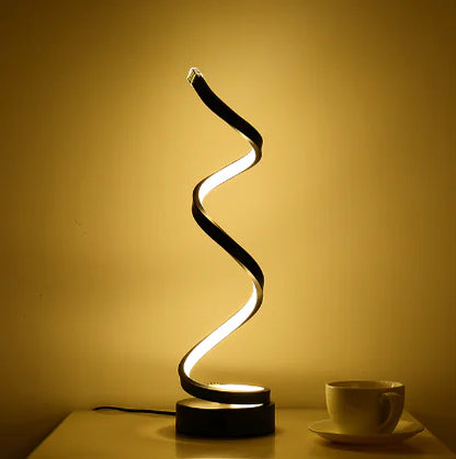 Black Spiral Table Lamp(One Piece)