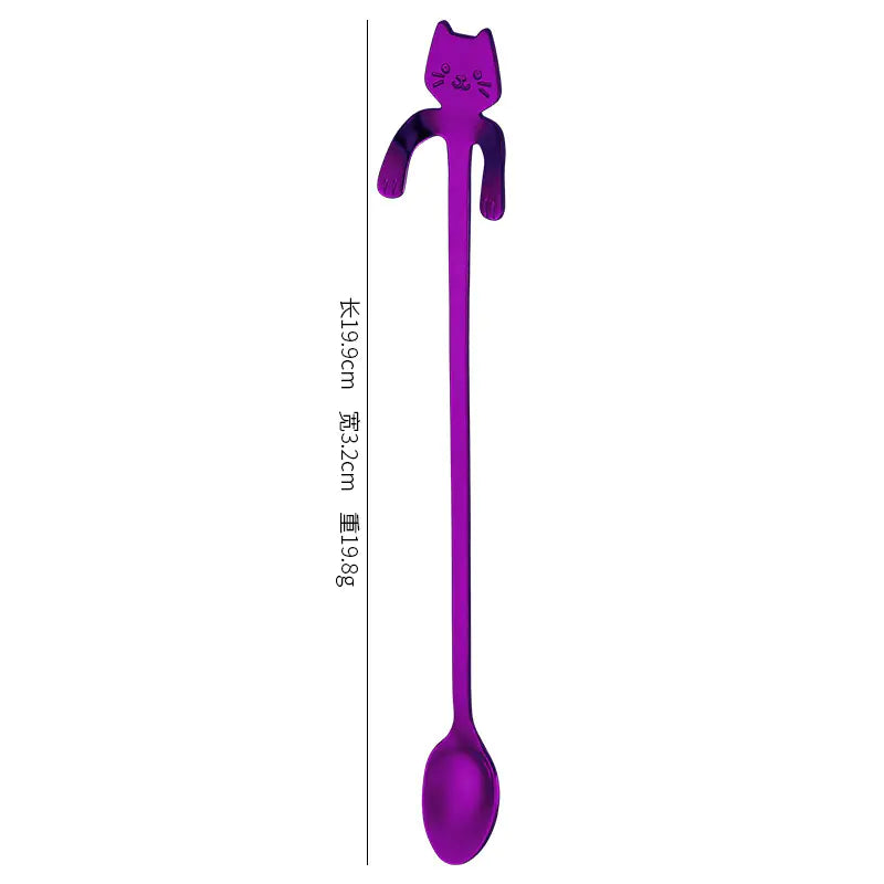 Stainless Steel Spoon - Cat Design\
