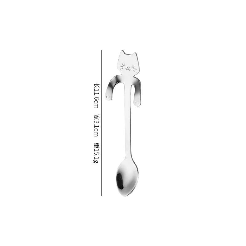 Stainless Steel Spoon - Cat Design\