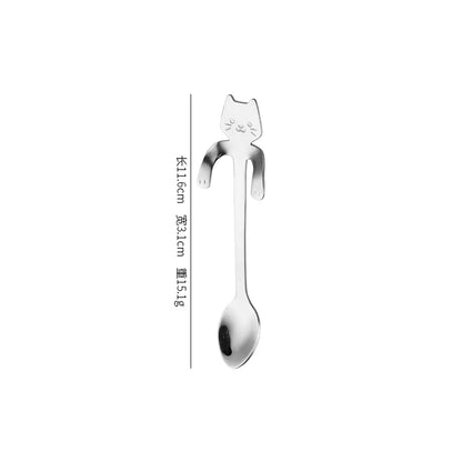 Stainless Steel Spoon - Cat Design\