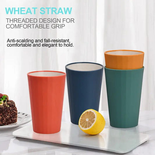 Set of 4 Wheat StrawCups