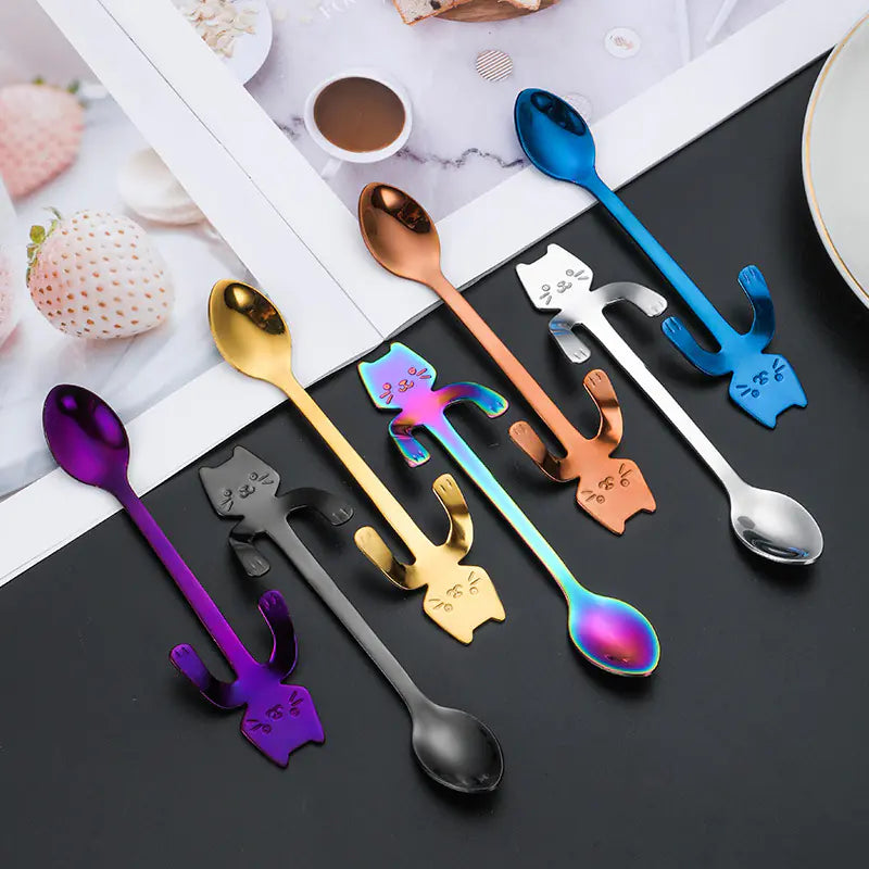 Stainless Steel Spoon - Cat Design\
