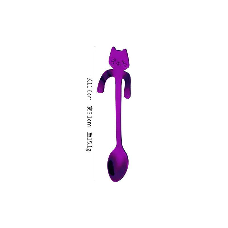 Stainless Steel Spoon - Cat Design\