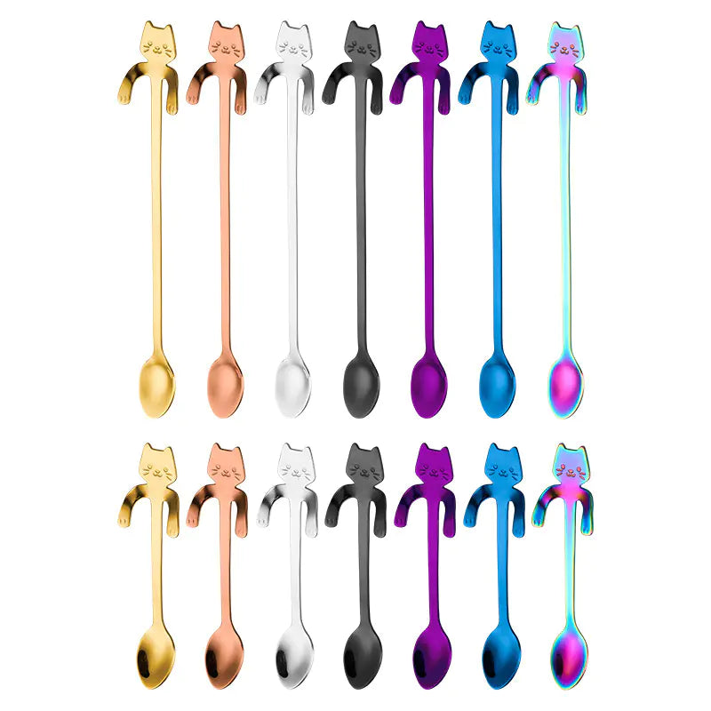 Stainless Steel Spoon - Cat Design\
