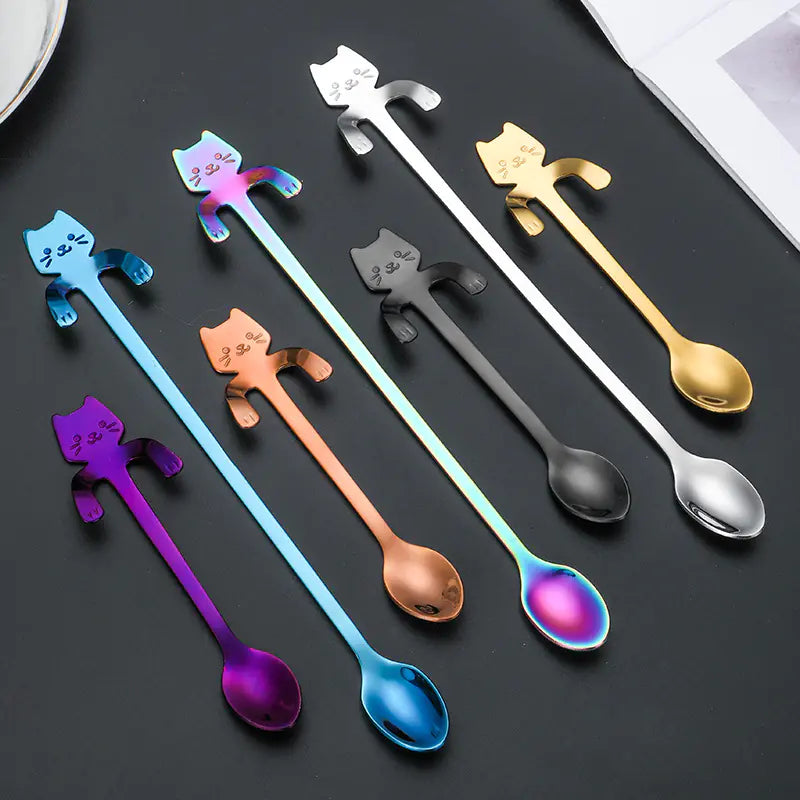 Stainless Steel Spoon - Cat Design\