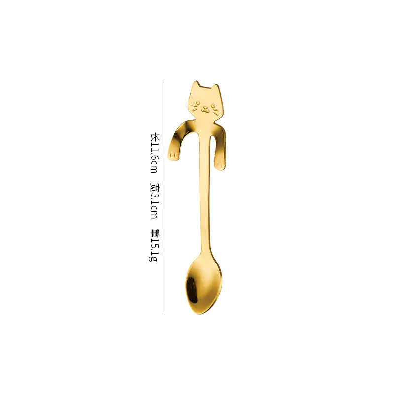 Stainless Steel Spoon - Cat Design\