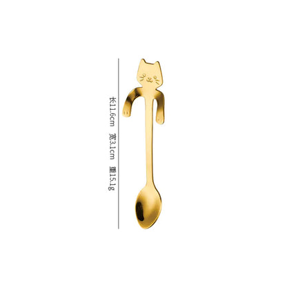 Stainless Steel Spoon - Cat Design\